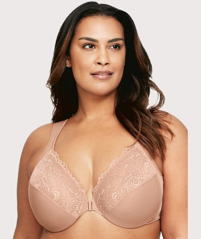 Glamorise WonderWire Front-Closure Bra 2 Pack - Black/Cappuccino Bras