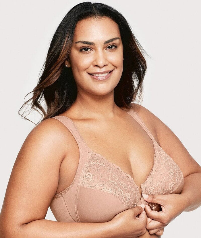 Glamorise WonderWire Front-Closure Bra 2 Pack - Black/Cappuccino Bras