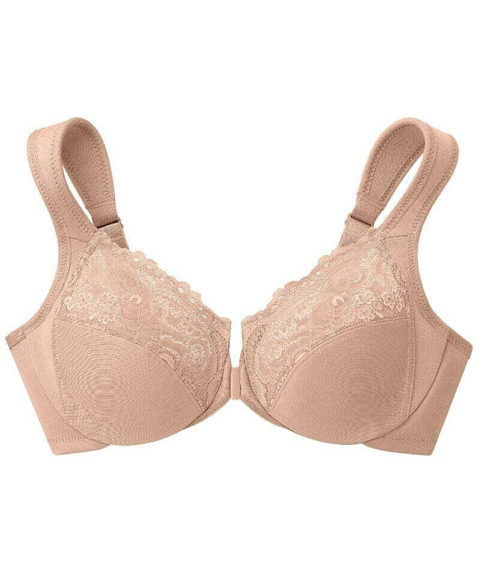 Glamorise WonderWire Front-Closure Bra 2 Pack - Cafe Bras