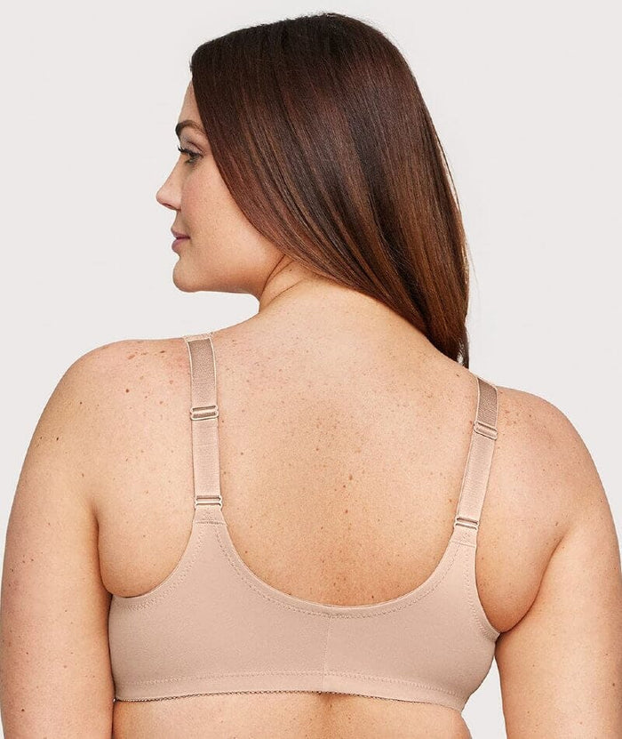 Glamorise WonderWire Front-Closure Stretch Lace Bra - Cafe Bras