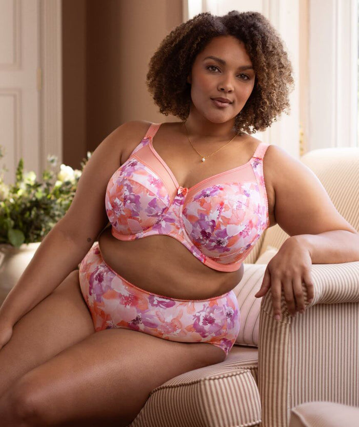 Goddess Kayla Underwired Banded Bra - Coral Petal