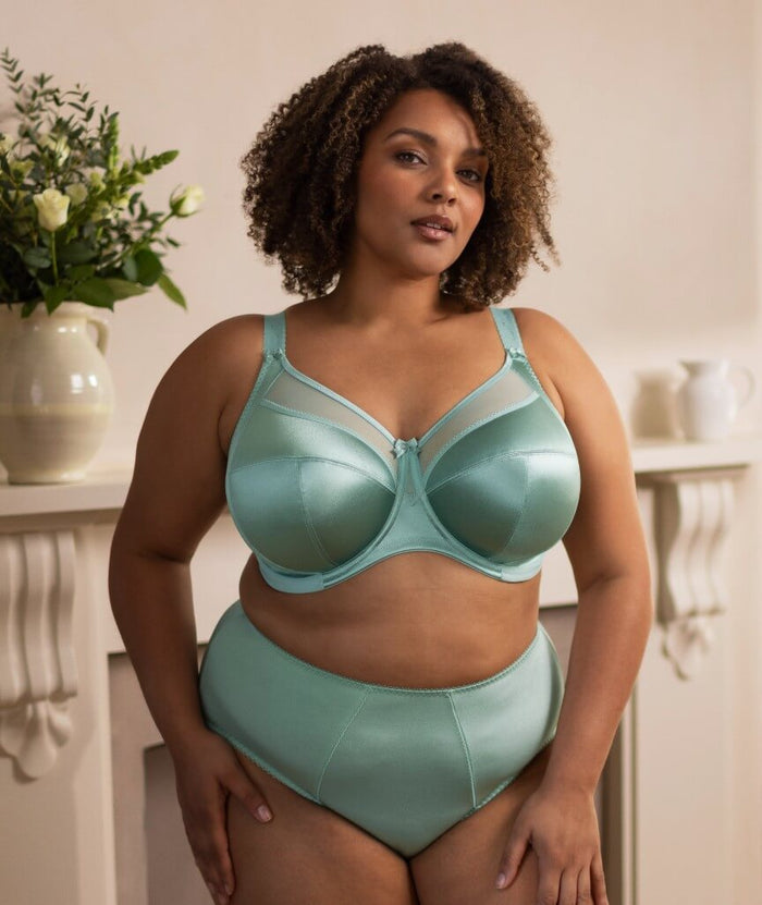 Goddess Keira Underwired Banded Bra - Seafoam