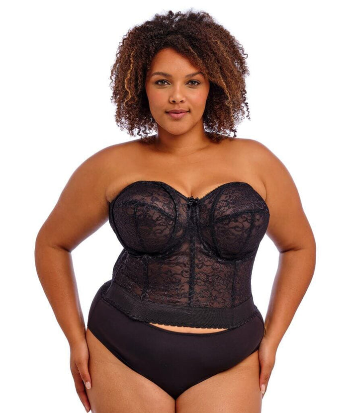Goddess Lace Bridal Bustier - Black Bras