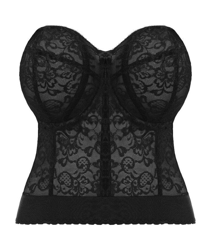 Goddess Lace Bridal Bustier - Black Bras