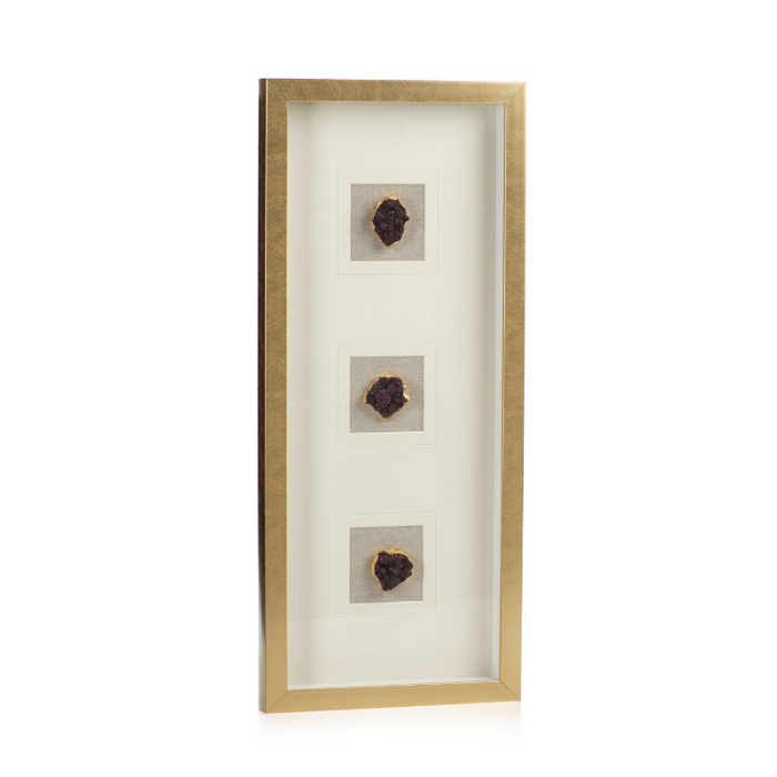 Gold Framed Amethyst Crystal - Decorative Accessories by Carlyle Avenue