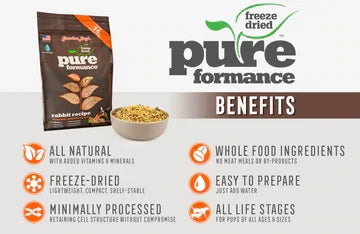 Grandma Lucy's Pureformance Rabbit Chickpea Freeze-Dried Dog Food - Paw Naturals