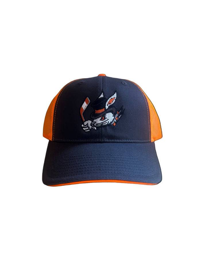 Grey and Orange Hat