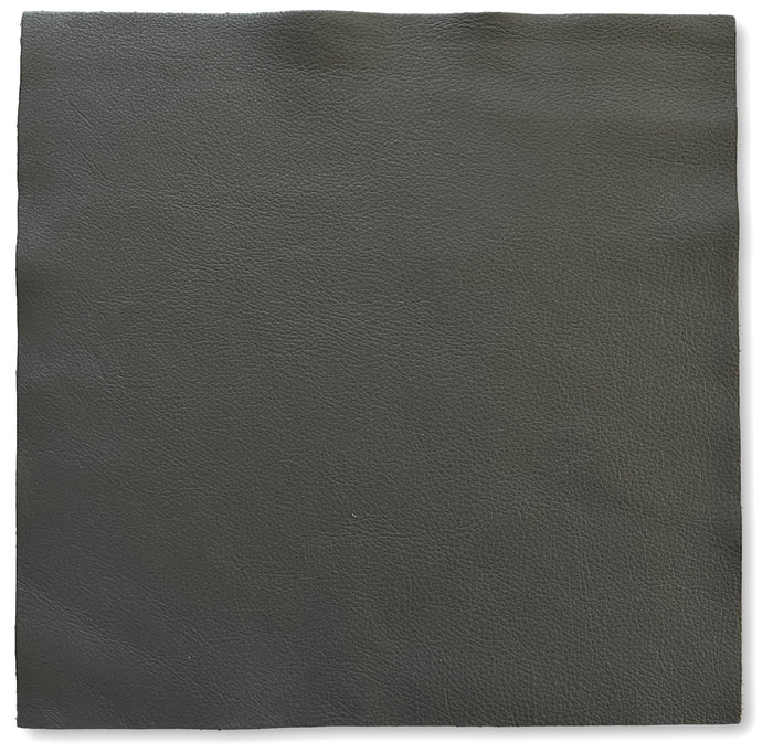 Grey Cowhide Leather Sheets, 12 × 12 in shown in a full product view