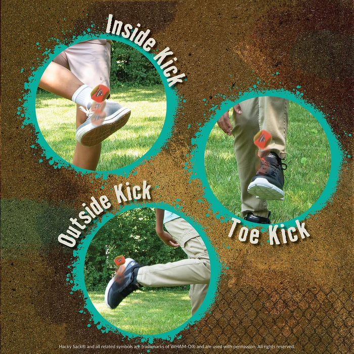 Three different types of kick moves with text labels on a brown background