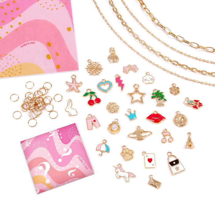 Contents of the Charm Jewelry Set displayed against a white background