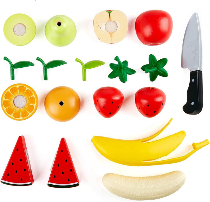 Contents of Healthy Fruit Playset on a white background