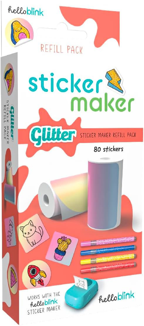 80 Sticker Glitter Refill Pack