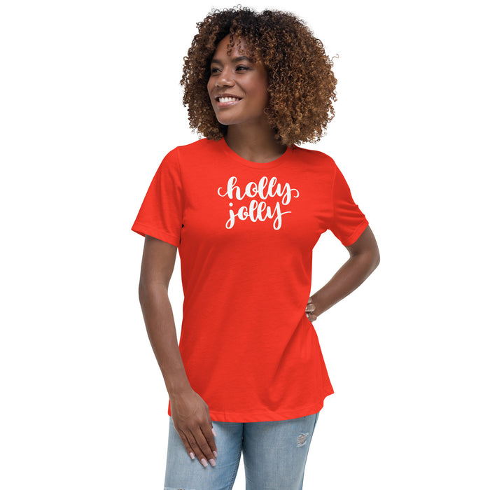 Holly Jolly Christmas Relaxed Graphic Tee - Bloom Seventy Seven