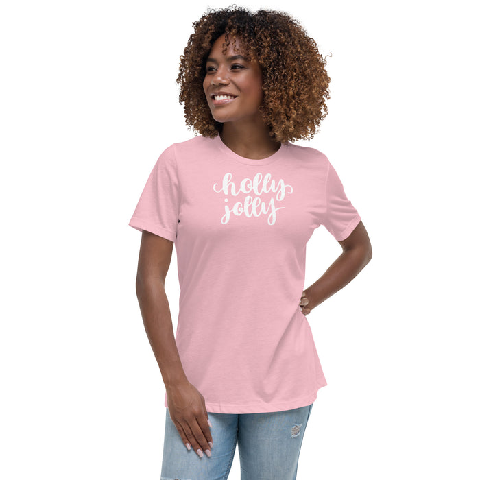 Holly Jolly Christmas Relaxed Graphic Tee - Bloom Seventy Seven