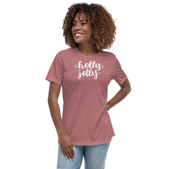Holly Jolly Christmas Relaxed Graphic Tee - Bloom Seventy Seven