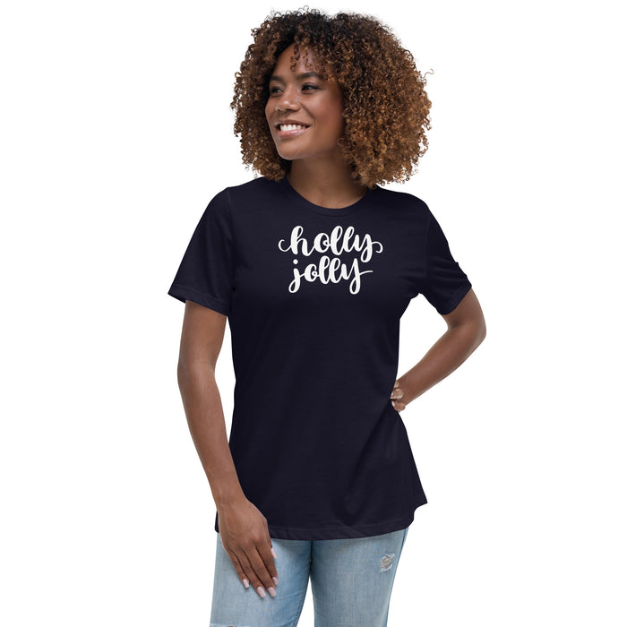 Holly Jolly Christmas Relaxed Graphic Tee - Bloom Seventy Seven