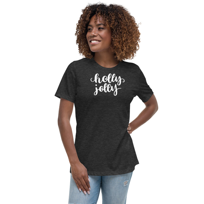 Holly Jolly Christmas Relaxed Graphic Tee - Bloom Seventy Seven
