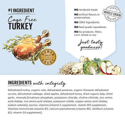 Honest Kitchen Wholemade Whole Grain Turkey Dehydrated Dog Food