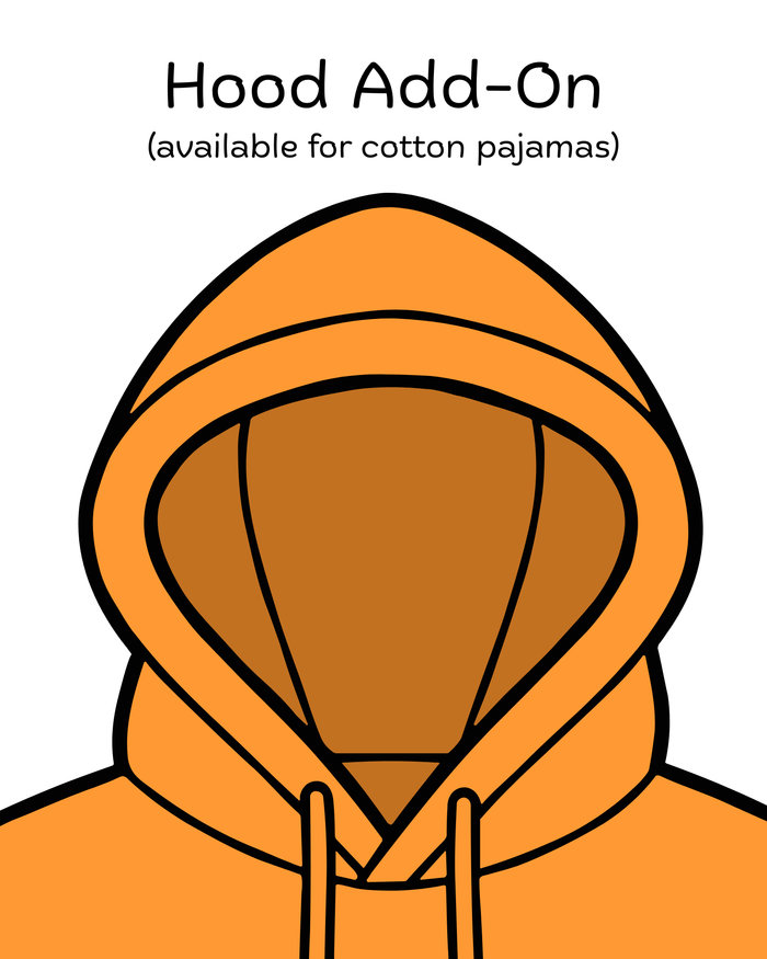 Hood add-on option for Jax & Molly's pajamas