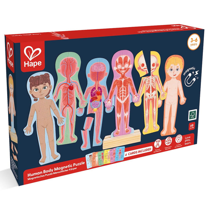 Hape Human Body Magnetic Puzzle packaging on a white background