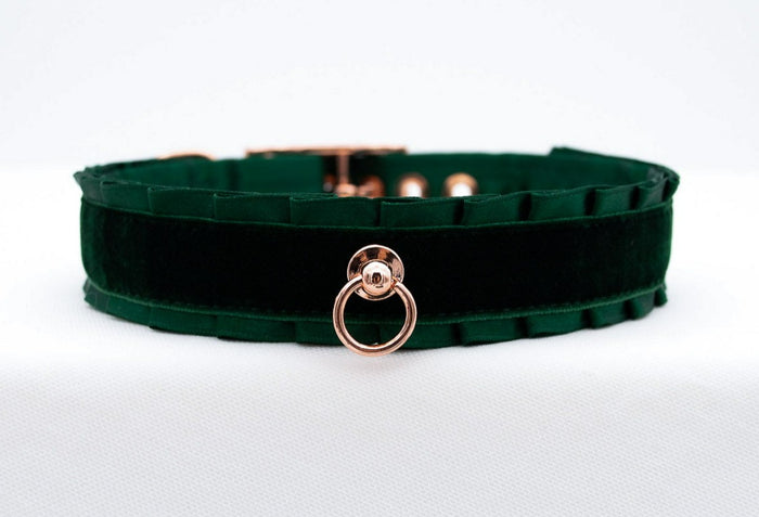 Hunter Green Velvet Collar