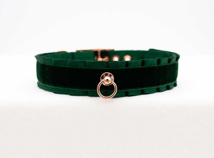 Hunter Green Velvet Collar