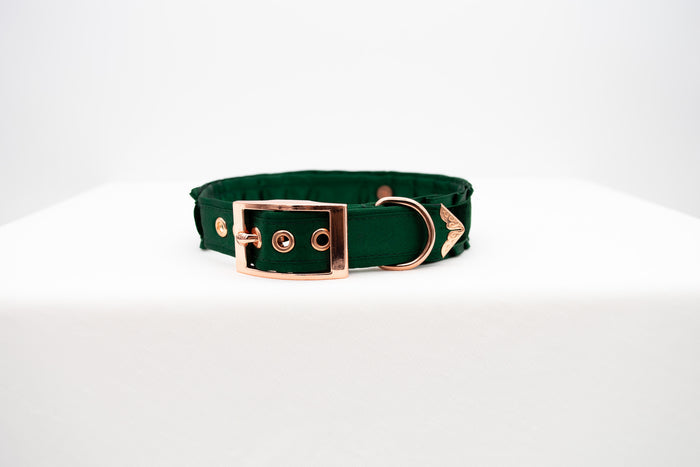 Hunter Green Velvet Collar