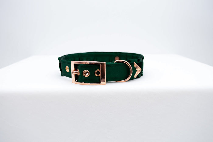 Hunter Green Velvet Collar