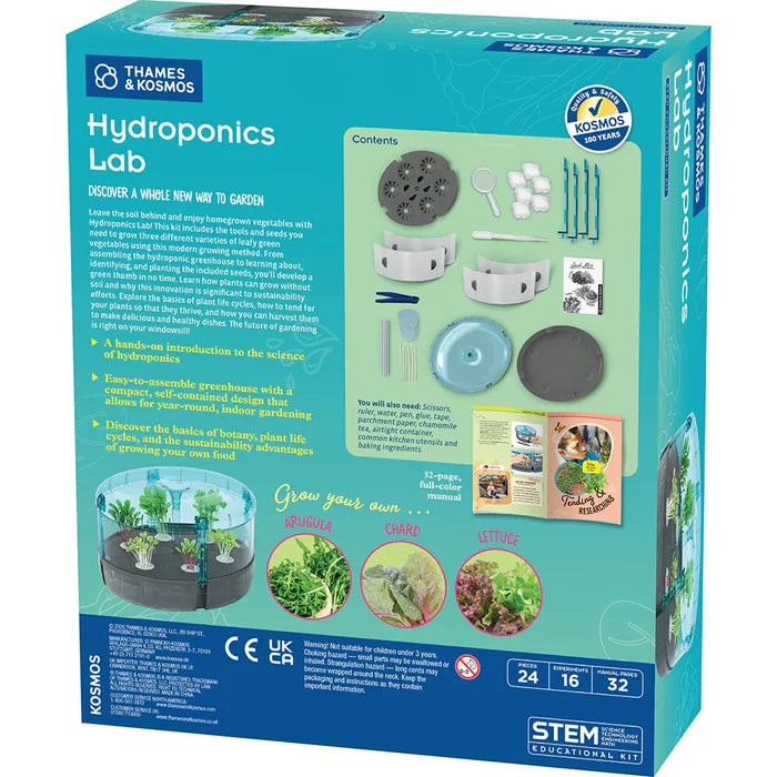 Thames & Kosmos Hydroponics Lab educational kit packaging on a white background