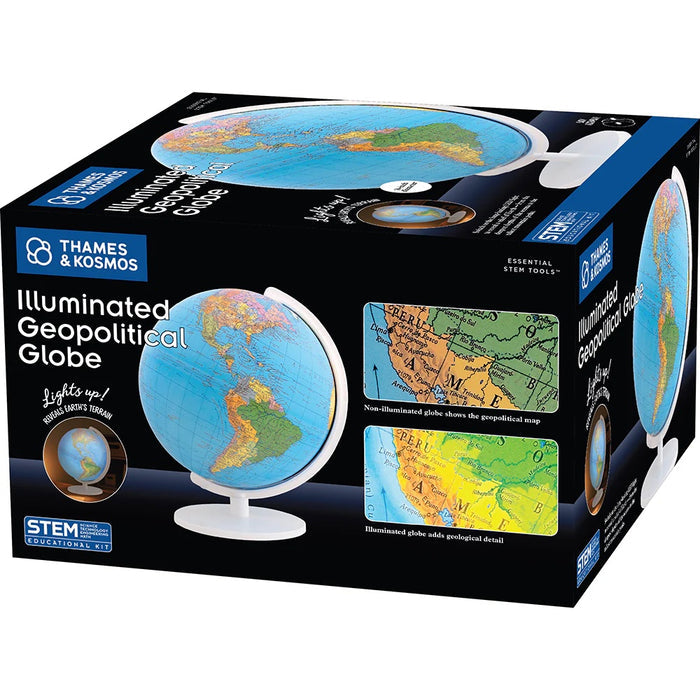 Box of Thames & Kosmos Illuminated Geopolitical Globe on a white background