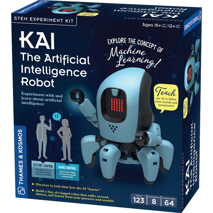 KAI Artificial Intelligence Robot packaging with text on a blue background