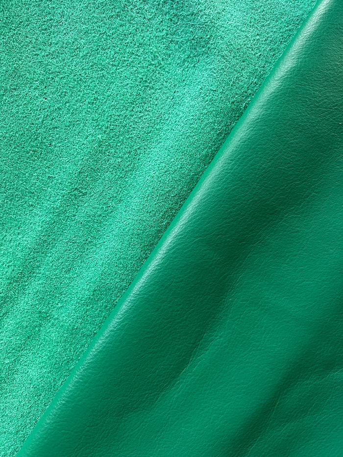 Kelly Green Full-Aniline Cowhide alternate view showing color and surface finish