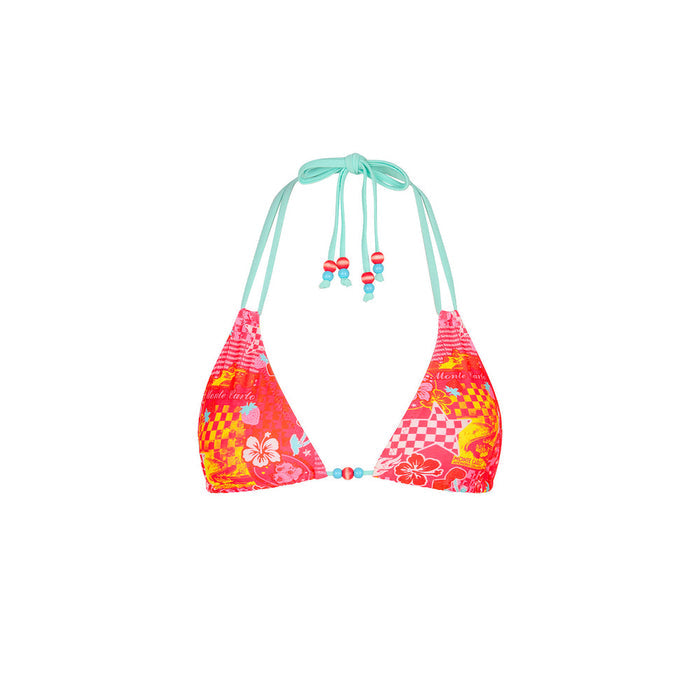 Kulani Kinis Halter Bralette Bikini Top - Pitstop Paradise (Tropic Tours Collection)