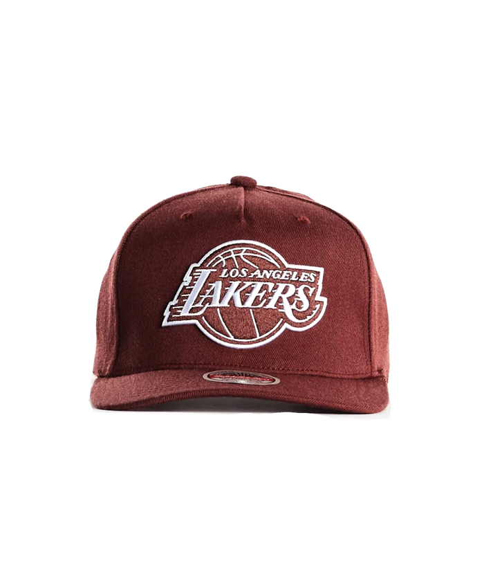 LA Lakers Crimson Sector Snapback Hat by Mitchell & Ness (Maroon)