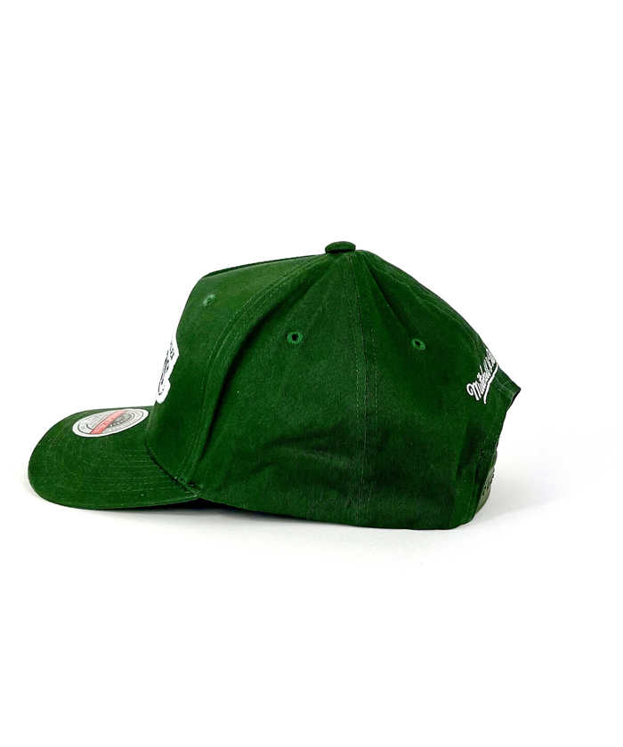 LA Lakers Snapback Hat by Mitchell & Ness (Dark Green)