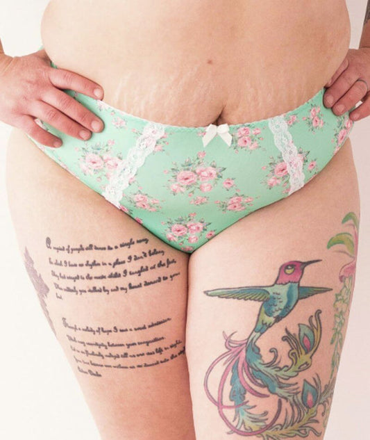 Lady Emprezz Laverne High Rise Brief - Aqua Vintage Knickers