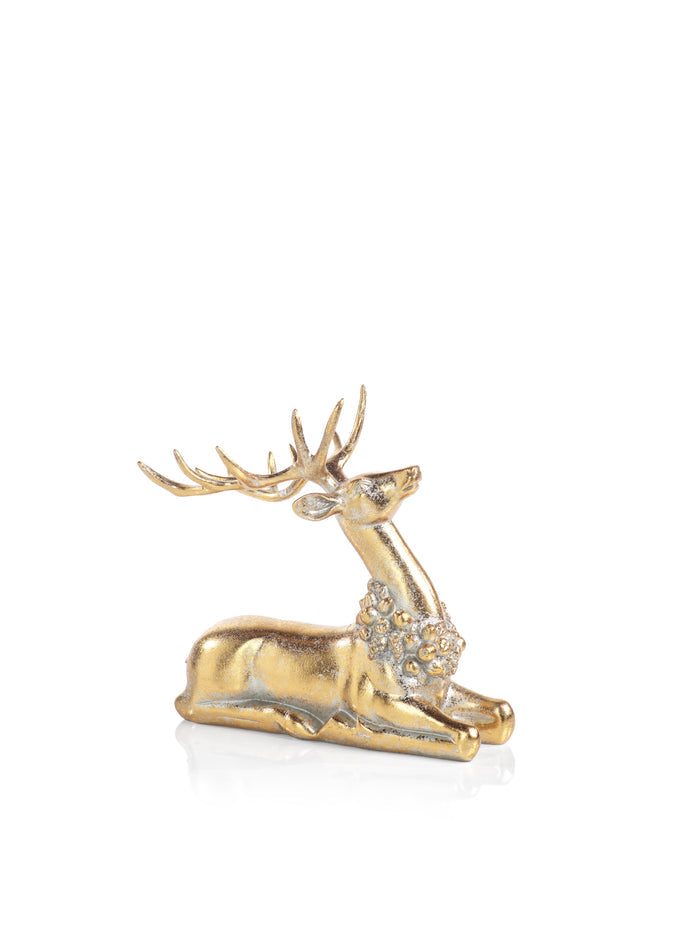 Large Deer with Ornamental Wreath - Holiday Decor by Carlyle Avenue