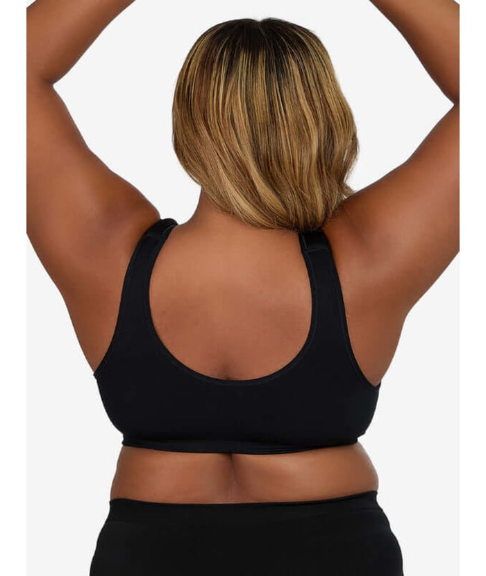 Leading Lady Laurel Wire-free Front Close Comfort Bra - Black Onyx