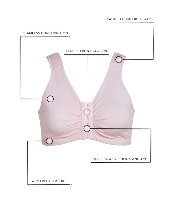 Leading Lady Laurel Wire-free Front Close Comfort Bra - Black Onyx