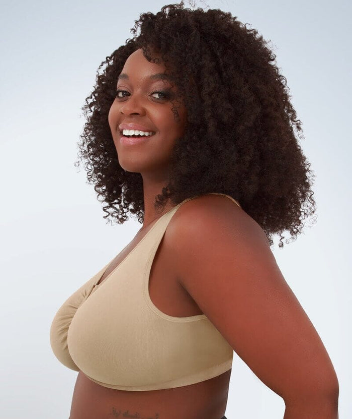 Leading Lady Laurel Wirefree Front Close Comfort Bra - Salt Beige Bras