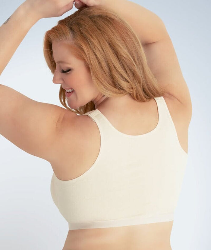 Leading Lady Lillian Back Smoothing Front Close Wirefree Bra - Whisper Nude Bras