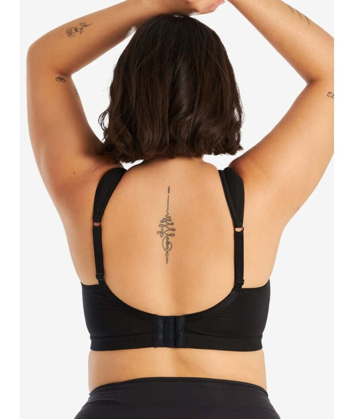 Leading Lady The Evie Plus Size Wire-free Cotton Comfort Bra - Black Bras