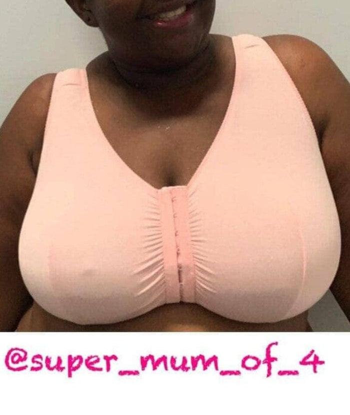 Leading Lady The Meryl Cotton Front Opening Wire-free Leisure Bra - White Bras