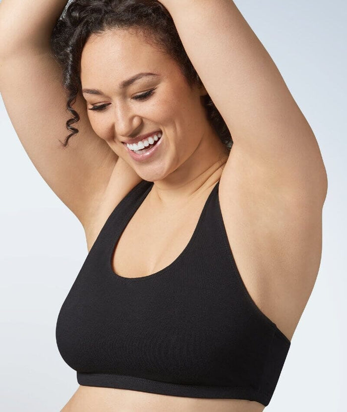 Leading Lady Wirefree Crop Top - Black Bras