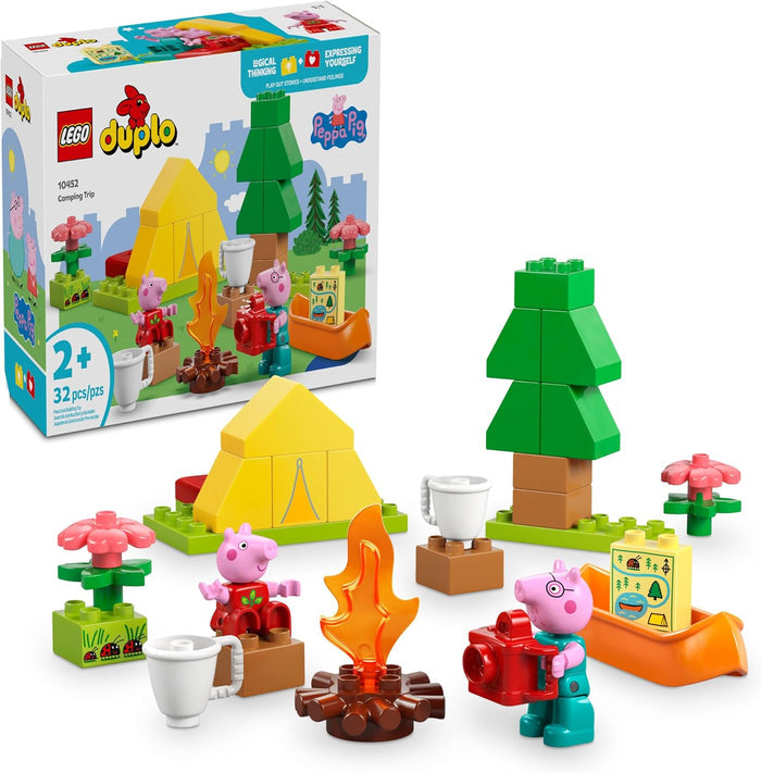 LEGO Duplo camping trip set with packaging in the background