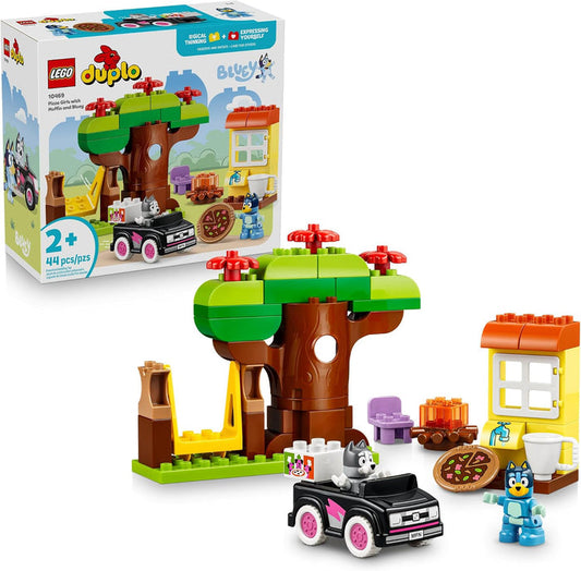 LEGO Duplo treehouse set with packaging on a white background