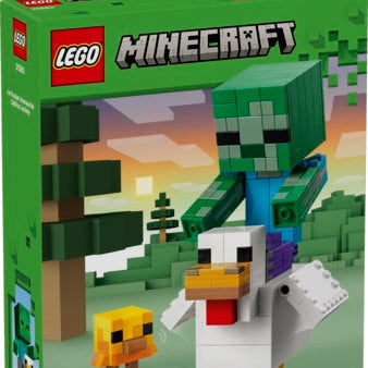 LEGO Minecraft Chicken Jackey set packaging with green background