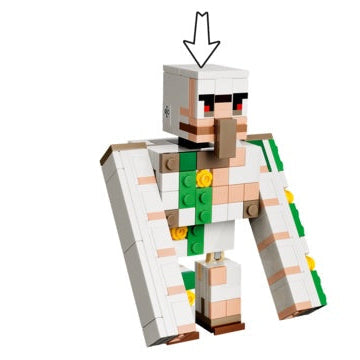 Toy figure resembling a character from a popular video game on a white background