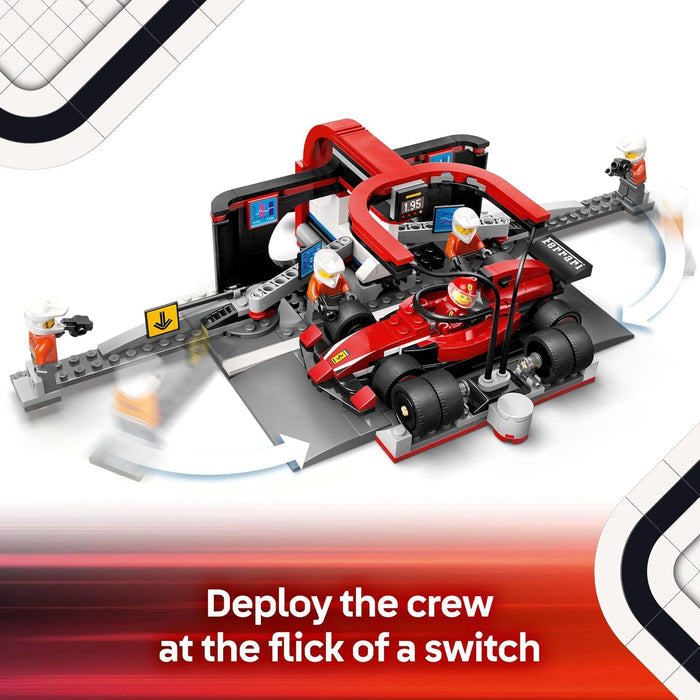 Lego 60443 - City F1 Pit Stop & Pit Crew with Ferrari Car
