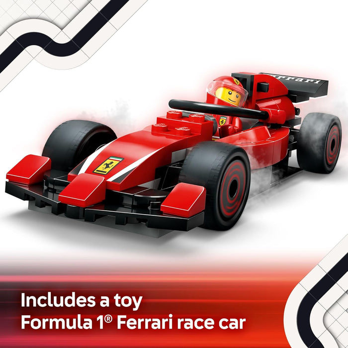 Lego 60443 - City F1 Pit Stop & Pit Crew with Ferrari Car